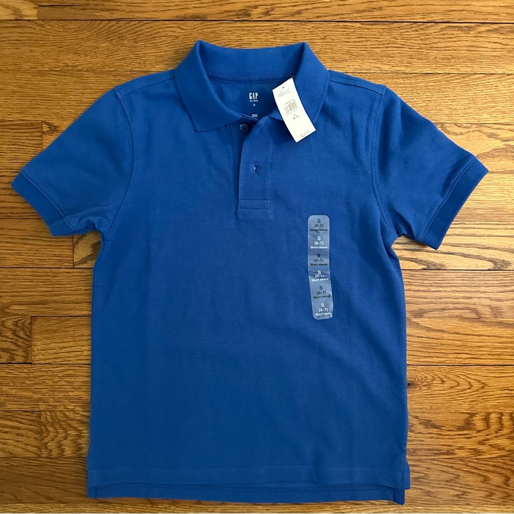 GAP Blue Polo Shirt Boys Size Small (6-7)